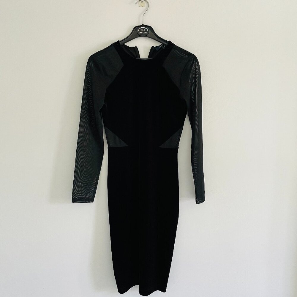 French Connection Woman Black Long Sleeve Dress Size US 4